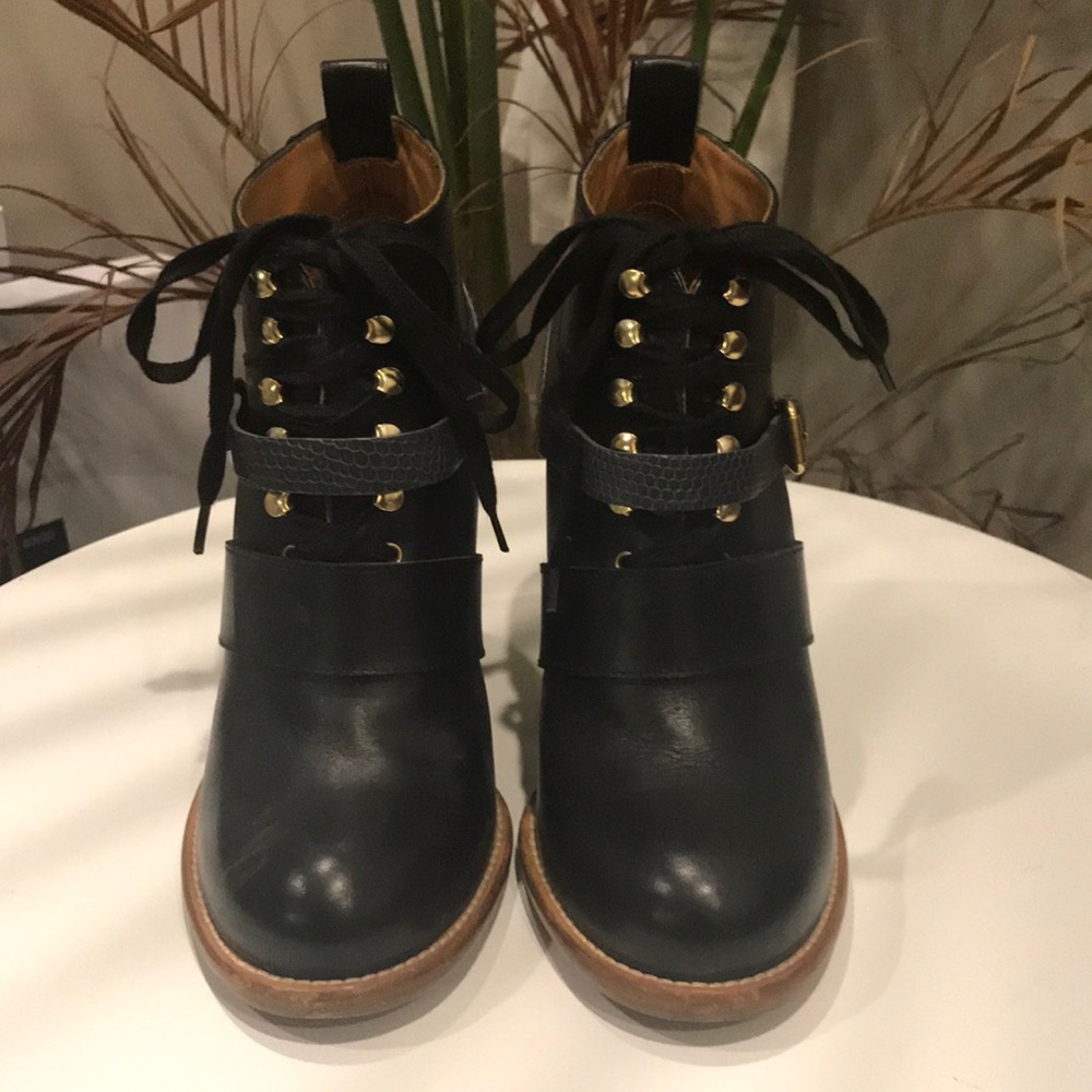 CHLOE Lace Up Heeled Boots - Picture 3 of 8